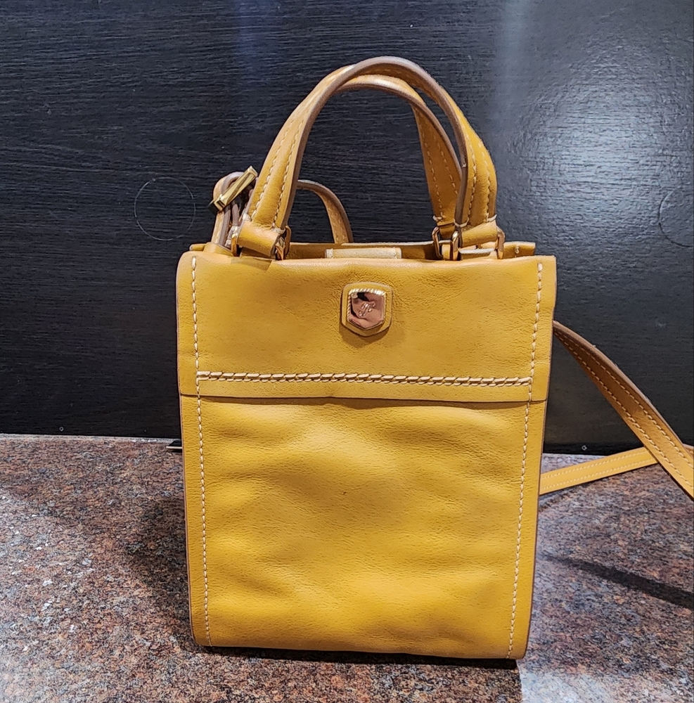 Fossil Brand Gemma Yellow Leather Handbag